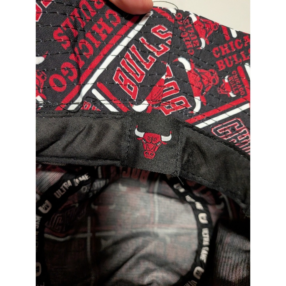 Ultra Game Chicago Bulls NBA Bucket Hat All Over Print Red Black One‎ Size - Picture 6 of 7